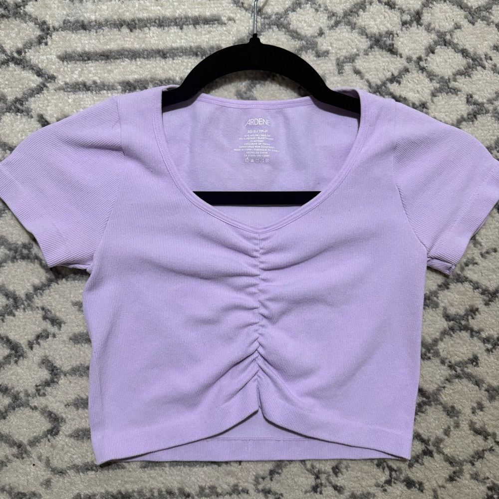 Ardene Light Purple Ruched Crop Top